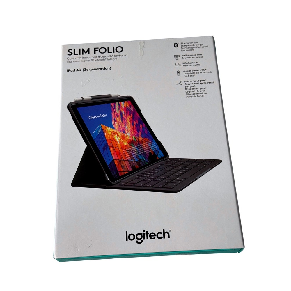 Logitech Slim Folio Keyboard Case for iPad Air 3rd Gen Graphite 920-009482